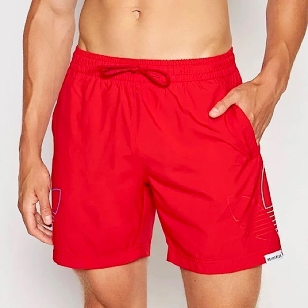 Adidas Primeblue FTO Men’s Red Swim Shorts Size Small